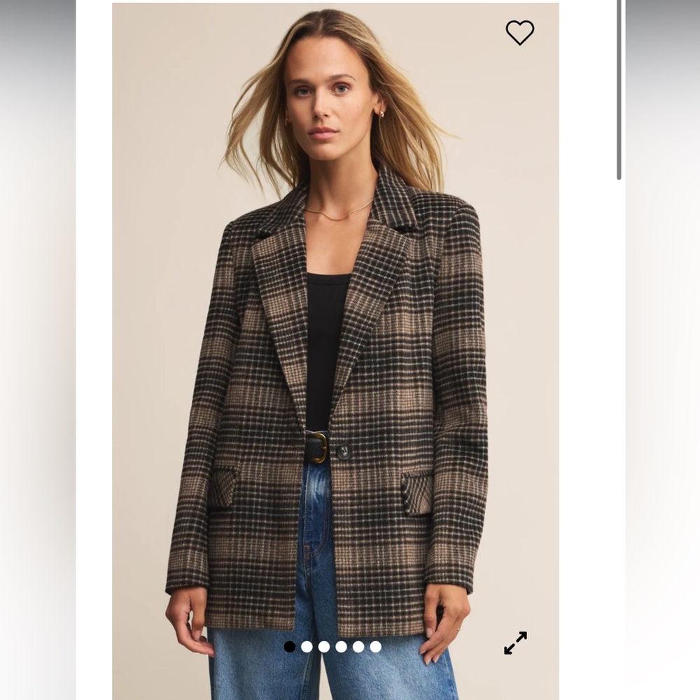 NWOT Z Supply Kingston Relaxed Plaid Blazer